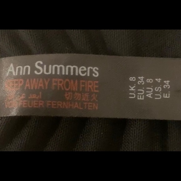 Ann Summer Bra & Panty Set, Black/Red - Picture 12 of 15